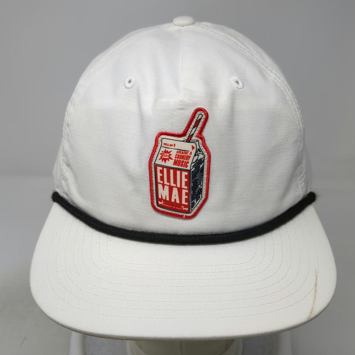 Richardson 5 Panel White Hat OSFM Rope Snapback Ellie Mae Country Music Patch