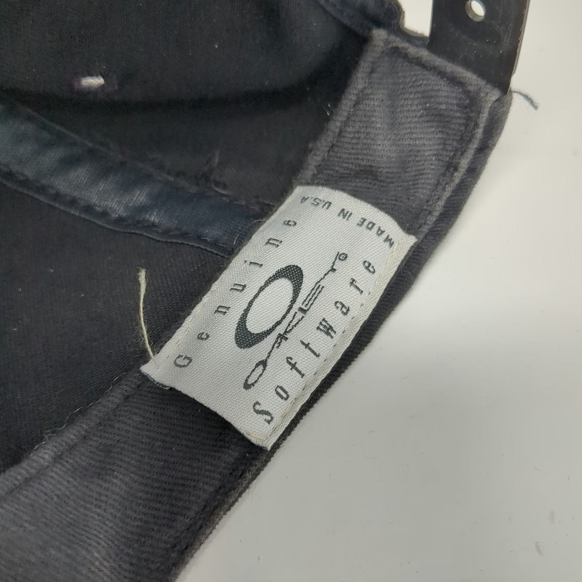 Oakley Software 1242 Snapback Hat Black One Size Logo Made in USA Vintage Rare