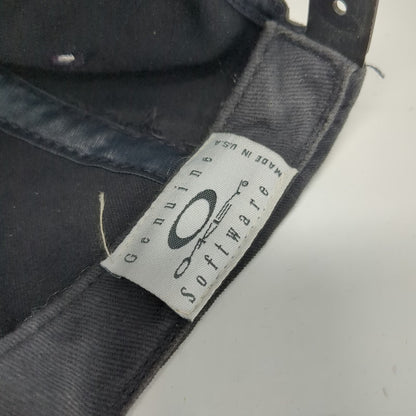 Oakley Software 1242 Snapback Hat Black One Size Logo Made in USA Vintage Rare