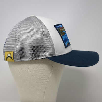 Abby Paffrath Trucker Hat White Blue One Size Grand Teton National Park Moose
