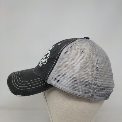 Cat Mom Paw Strapback Mesh Back Trucker Hat Gray OSFA 6 Panel HG