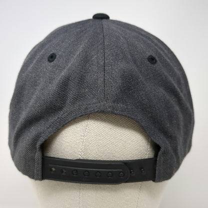 Yupoong Snapback Hat Gray Black One Size Toobs Distribution Patch Flat Brim