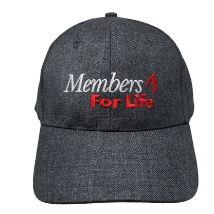 Members For Life American Red Cross Strapback Hat Gray One Size Embroidered