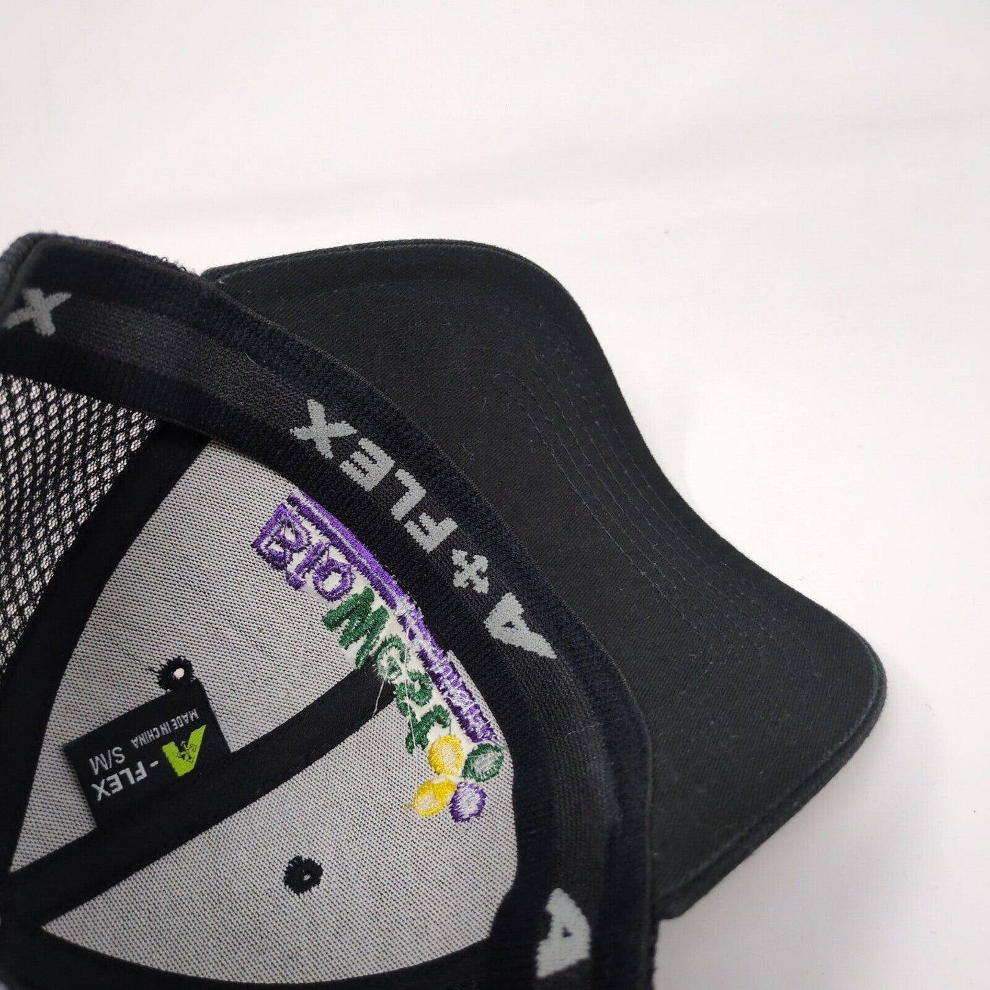 BioWest Ag Solutions Fitted Mesh Back Hat Black S/M Embroidered A-Flex
