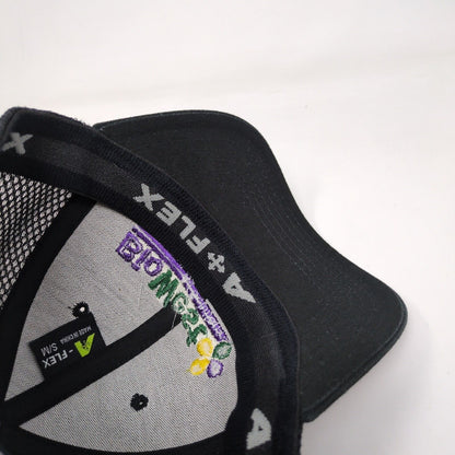 BioWest Ag Solutions Fitted Mesh Back Hat Black S/M Embroidered A-Flex