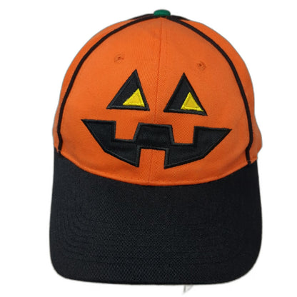 Holiday Hats Snapback Orange One Size Pumpkinhead Jack-O-Lantern Embroidery Hat