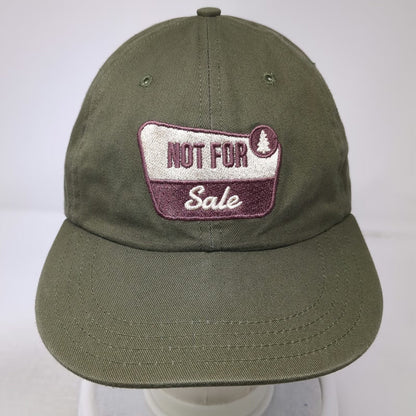 Unionwear Baseball Cap Green One Size Not For Sale Patch Slideback USA Hat Twill