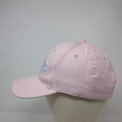 Las Vegas Strapback Baseball Cap Pink One Size Adjustable Embroidered 6 Panel