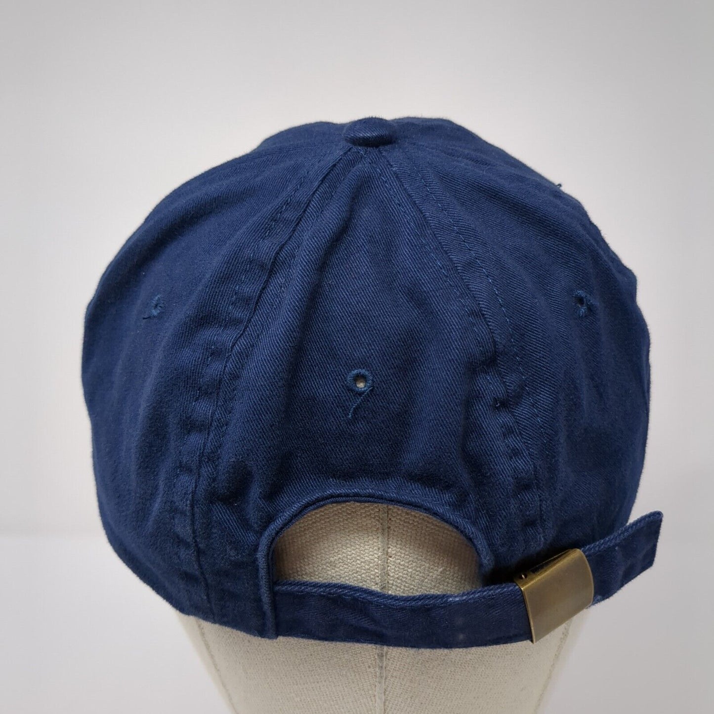 USA Slideback Hat Blue One Size Adjustable Embroidered Patriotic 6 Panel Cotton