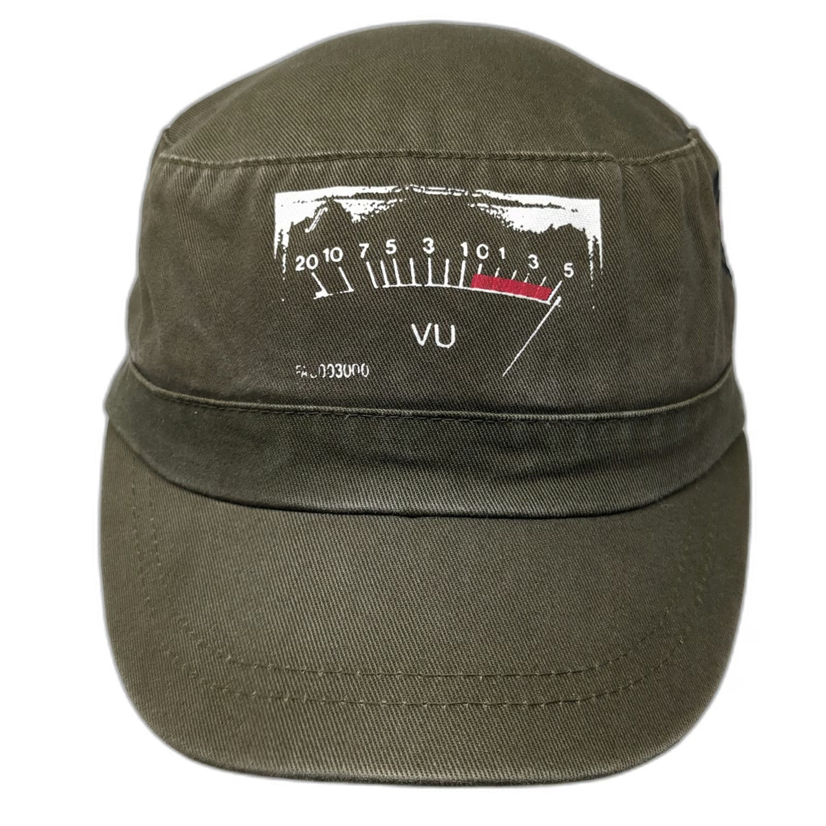 First Act Army Cap Green One Size VU Meter Graphic Music Cotton Strapback Hat