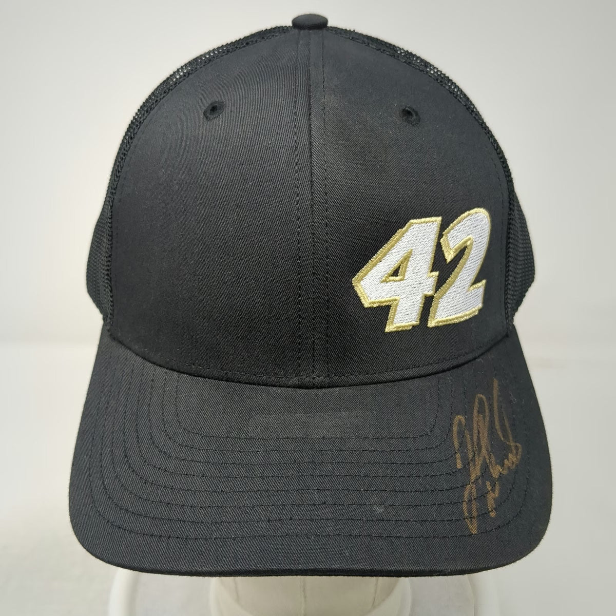 Richardson Trucker Hat Black XL 42 Mesh Snapback Signature Ross Chastain
