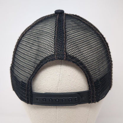 San Antonio Snapback Trucker Hat Black One Size Adjustable Mesh Back Pit Bull