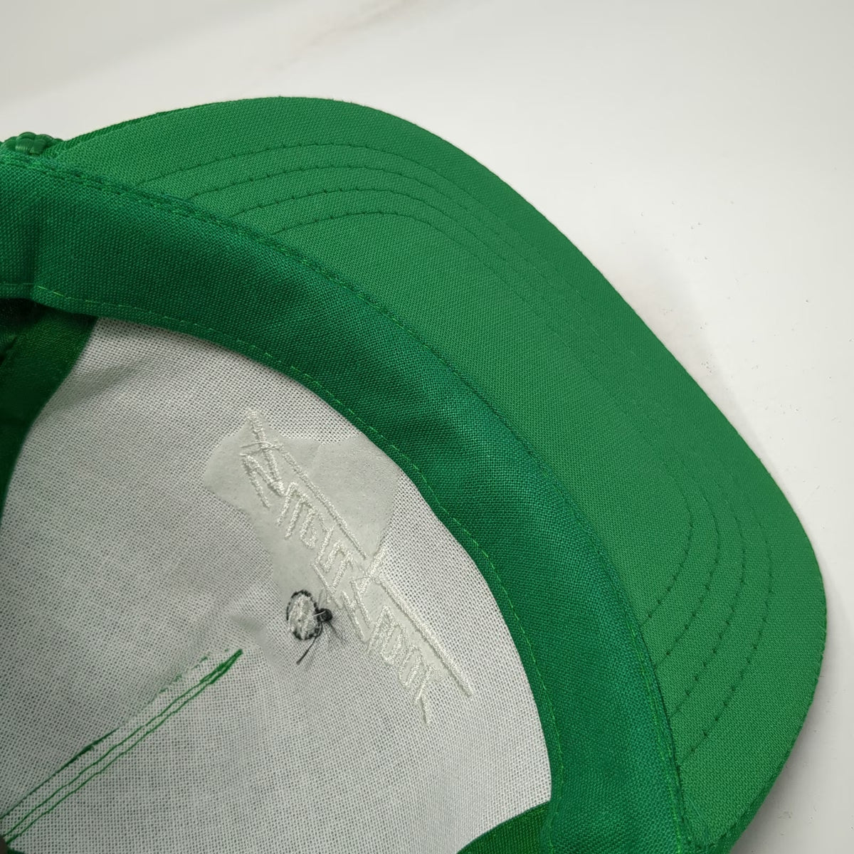 Yupoong 5 Panel Green Hat One Size Silent Floor tj Logo Rope Brim Snapback