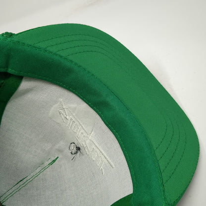 Yupoong 5 Panel Green Hat One Size Silent Floor tj Logo Rope Brim Snapback
