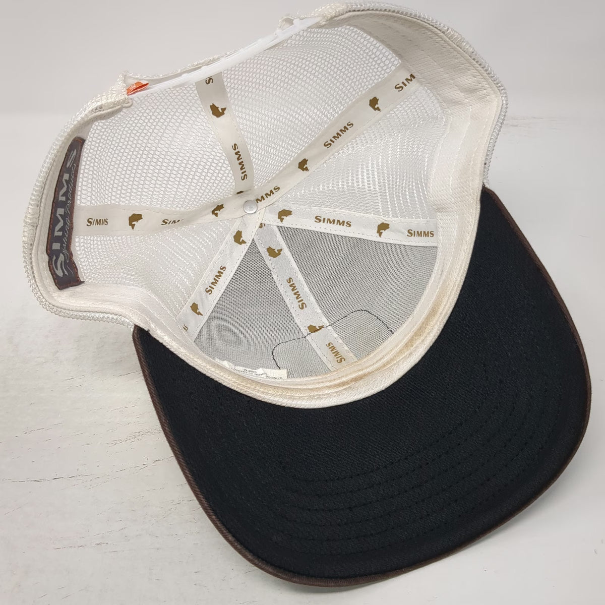 Simms Trucker Hat Brown One Size Mesh Back Fishing Products Patch Snapback Gear