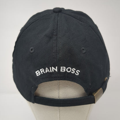 Brain Boss Slideback Hat Black One Size Adjustable Embroidered Logo