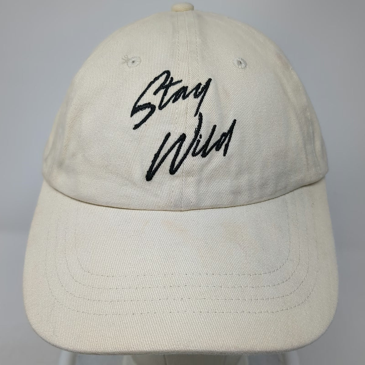 Atticus Baseball Cap Beige One Size Stay Wild Embroidery Slideback Cotton hat