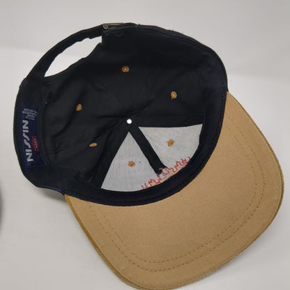 Camp Wilson Bbq Slideback Hat Black OS Adjustable Embroidered 6 Panel Nissin
