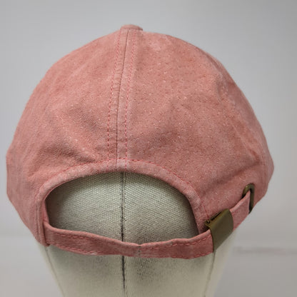 Wyeth Baseball Cap Pink One Size Leather Suede Adjustable Plain Blank Hat