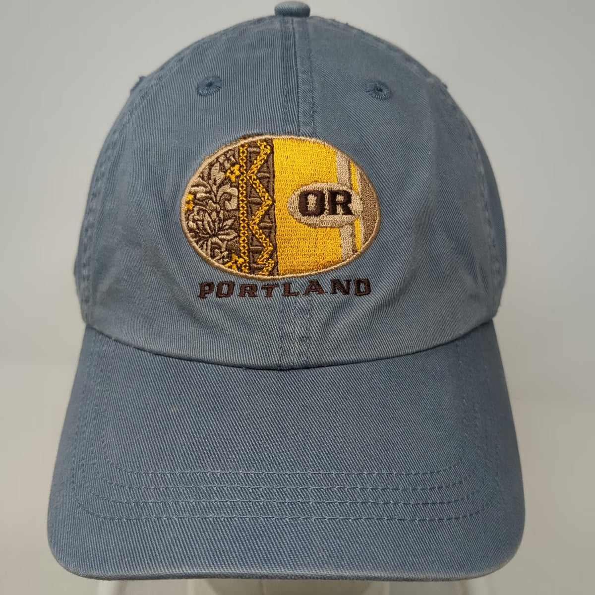 Upfront Sportswear Portland Oregon Blue One Size Baseball Cap Hat Slideback