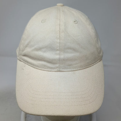 H&M Baseball Cap Beige One Size Solid Plain Blank Cotton Twill Adjustable Hat