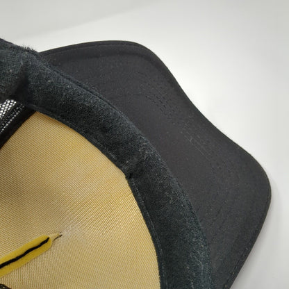 Groom Snapback Trucker Hat Black One Size Adjustable Mesh Back Rope Otto