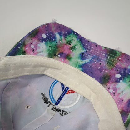 Hatco Baseball Cap Purple One Size Peace Sign Worldwide Tie Dye Slideback Hat