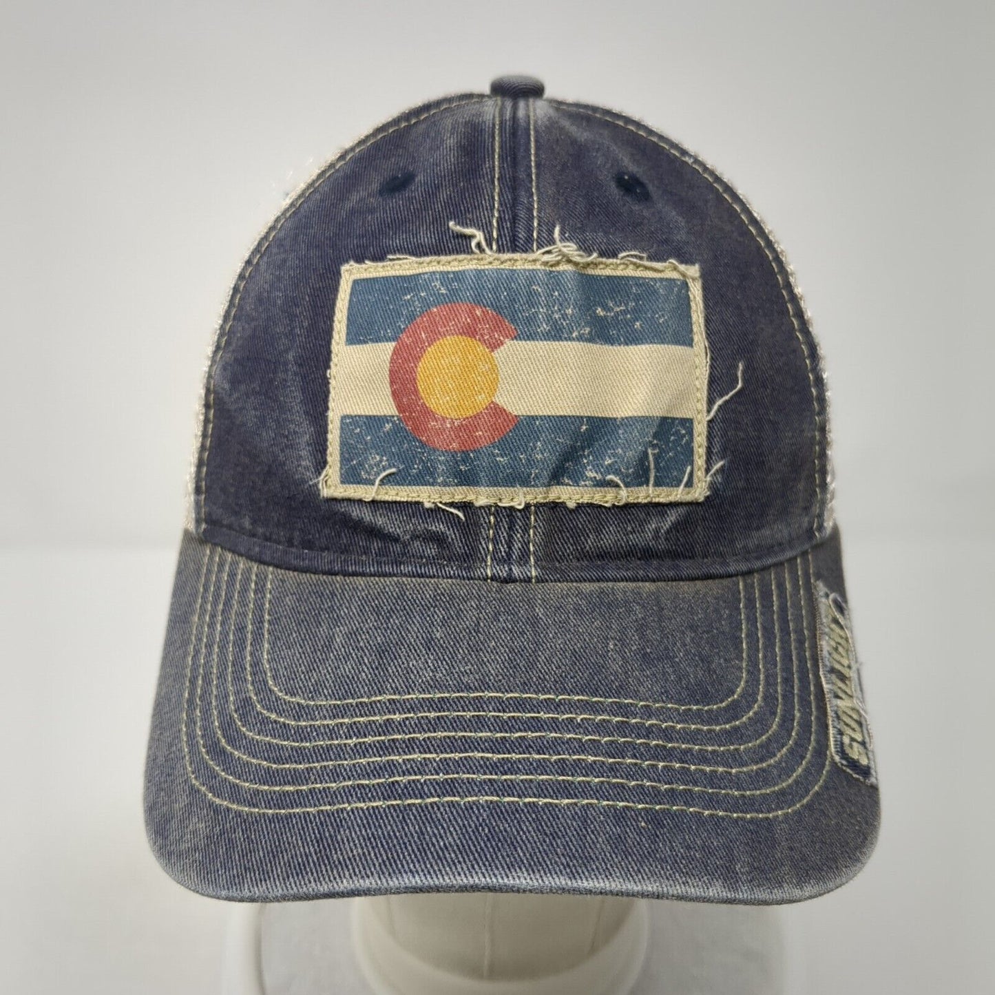 Sunlight Snapback Trucker Hat Blue OS Adjustable Embroidered Mesh Back Legacy