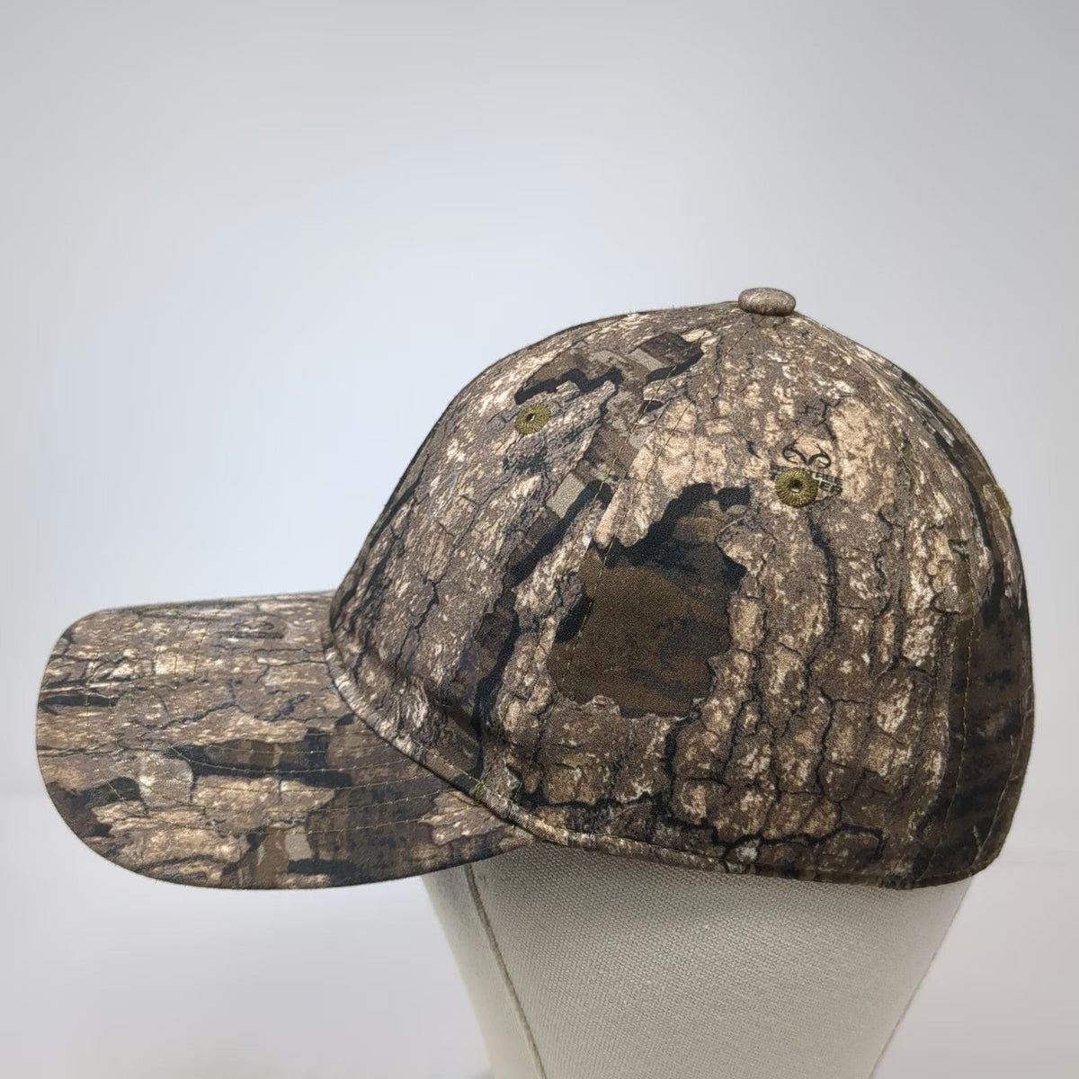 Realtree Timber Camouflage Baseball Cap Brown M Embroidered Logo Outdoor Hat