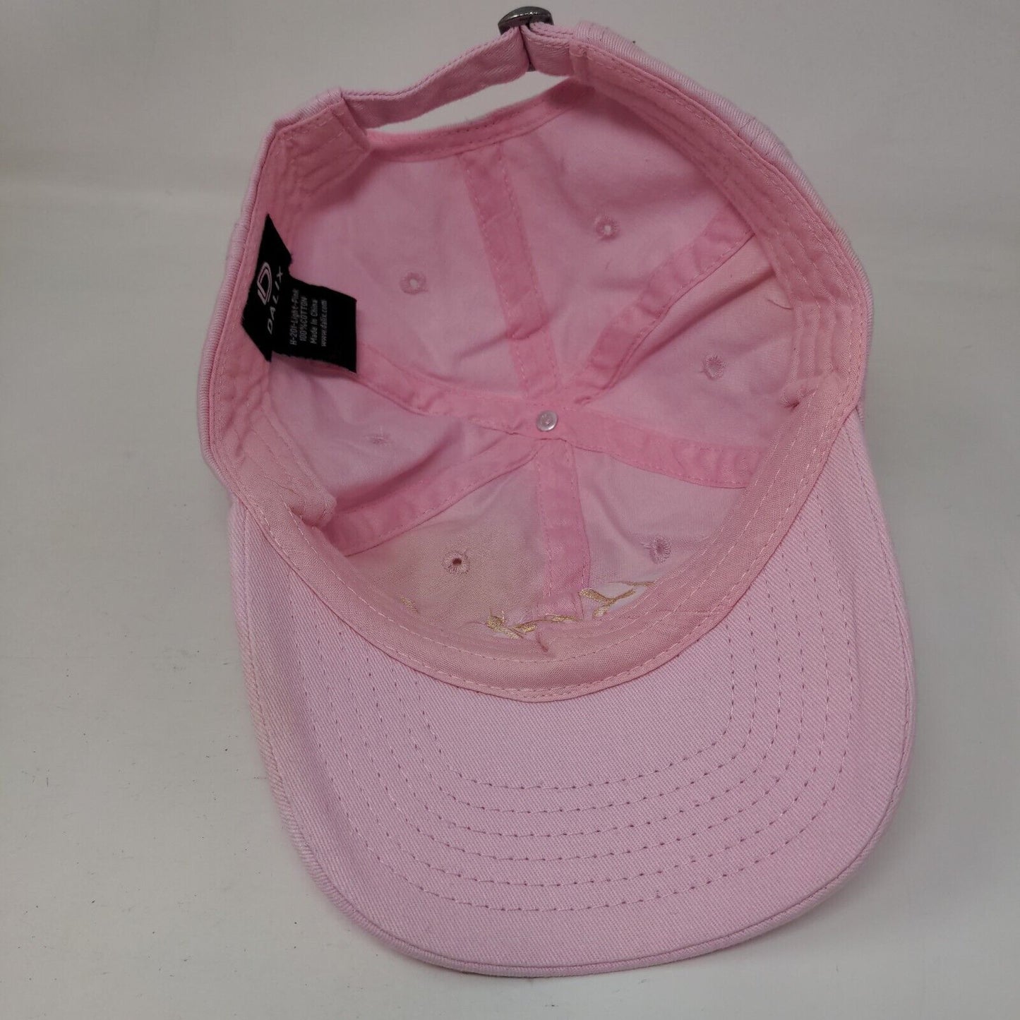 Bride Slideback Hat Pink One Size Adjustable Embroidered 6 Panel Dalix