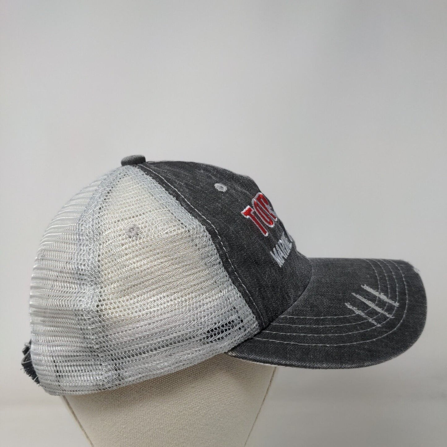 Top Dog Marine Construction Strapback Mesh Back Trucker Hat Gray OSFA
