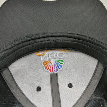 NBC Sports Baseball Cap Black One Size Mesh Strapback Hat Logo Peacock Media TV