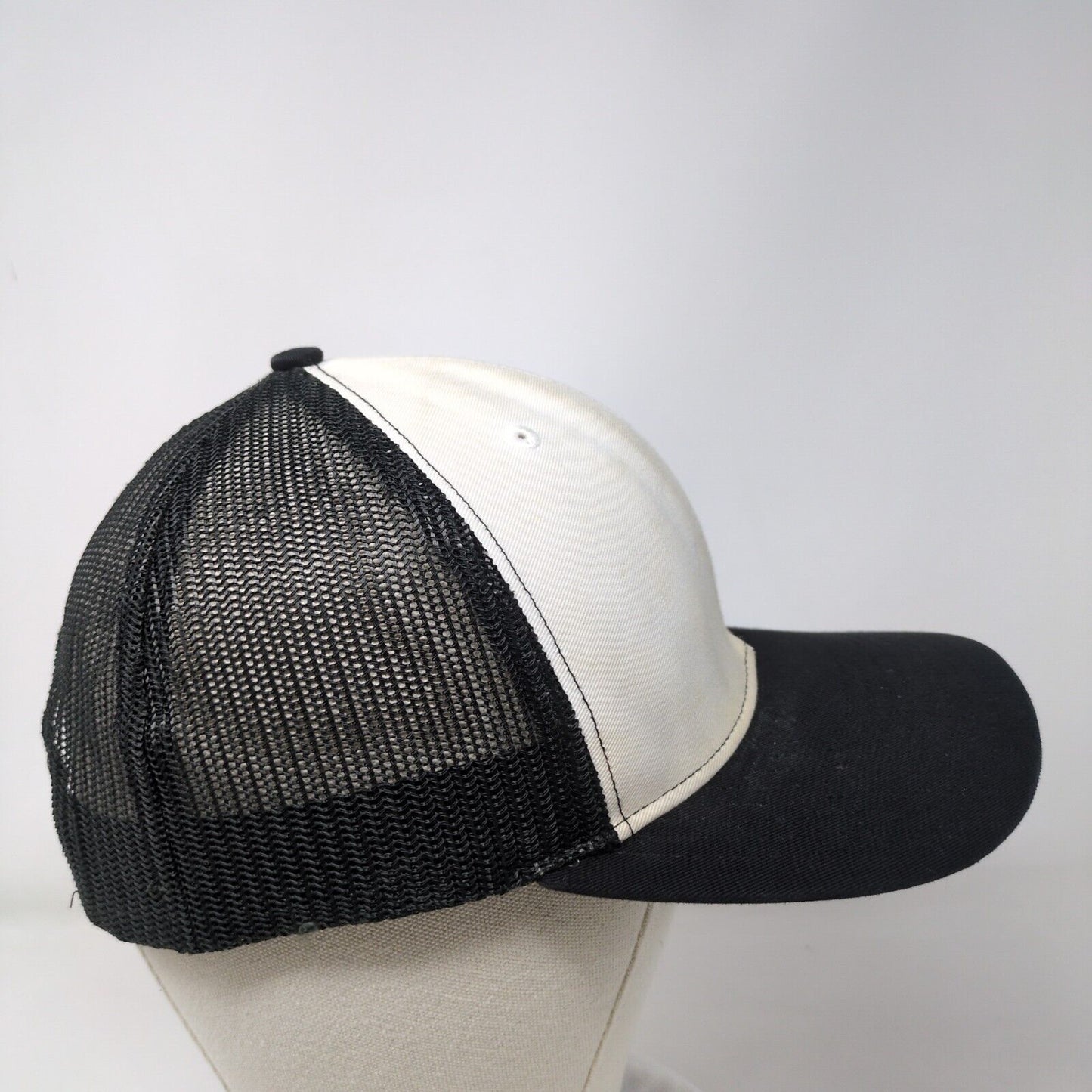 Richardson Snapback Mesh Back Trucker Hat Black One Size Colorblock
