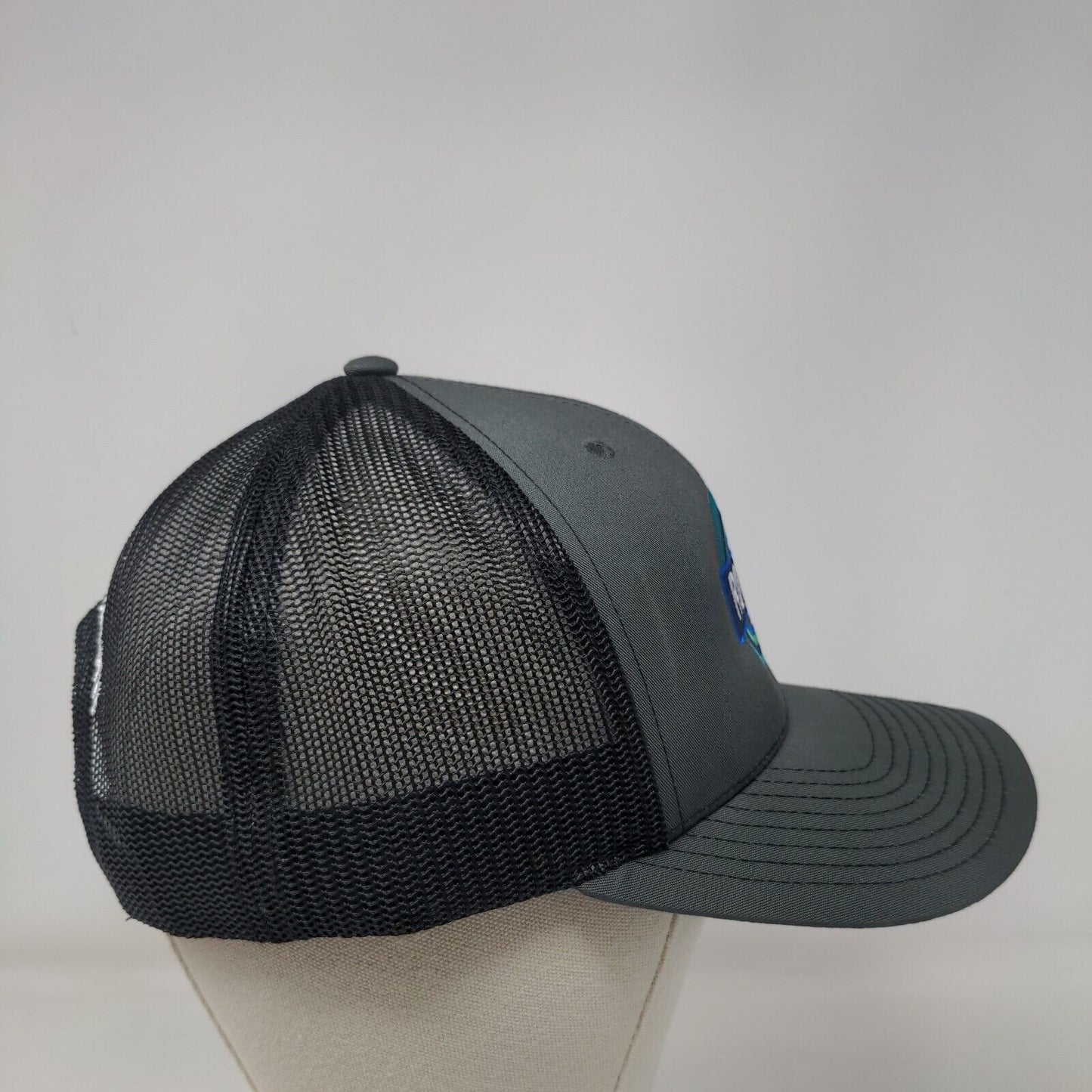 ROOTX Snapback Trucker Hat Gray One Size Adjustable Mesh Back 6 Panel Richardson