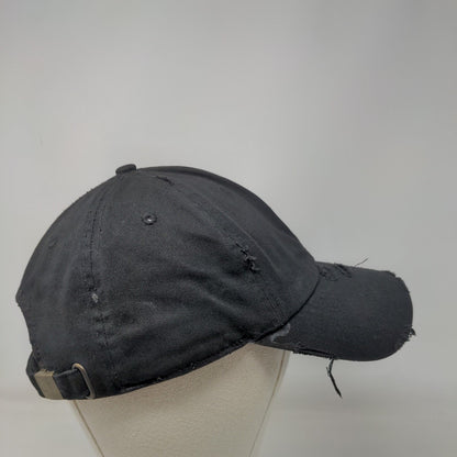 Red Rose Slideback Hat Black One Size Embroidered KB ETHOS Vintage