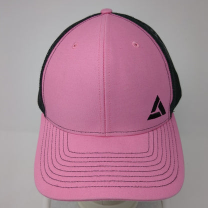 Richardson Snapback Trucker Hat Pink One Size Adjustable Mesh Back 6 Panel