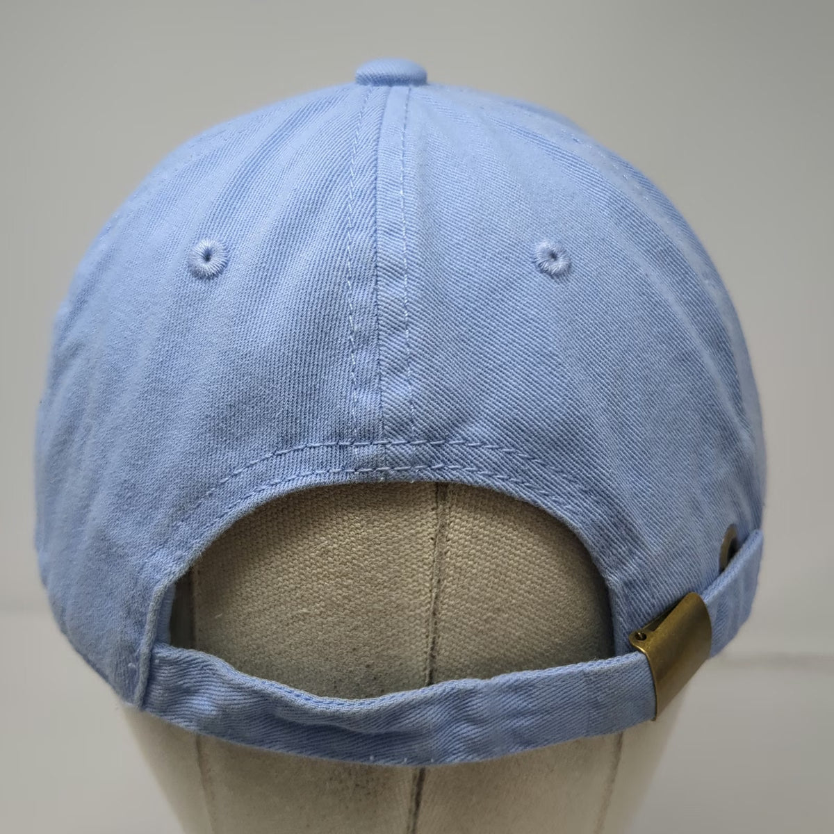 ChokoLids Baseball Cap Blue One Size Adjustable Slideback Cotton Solid Plain Hat