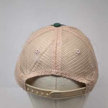 Redfish Lake Lodge Snapback Trucker Hat Green One Size Mesh Back Ahead