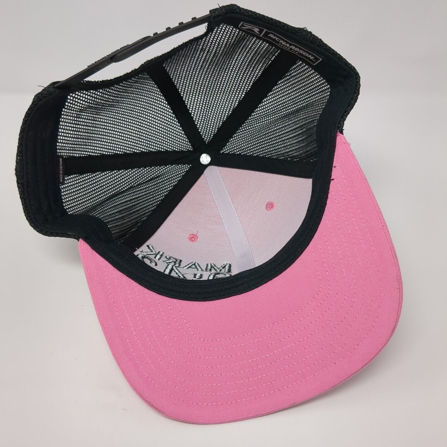 Mark 9:42 Snapback Trucker Hat Pink One Size Adjustable Mesh Back Richardson