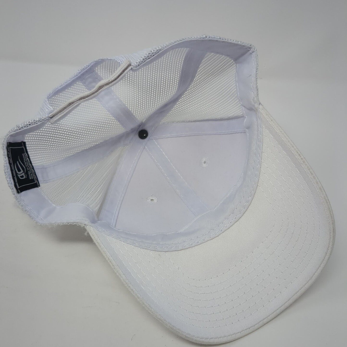 Outdoor Cap Strapback Trucker Hat White One Size Adjustable Mesh Back Blank