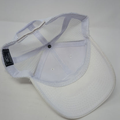 Outdoor Cap Strapback Trucker Hat White One Size Adjustable Mesh Back Blank