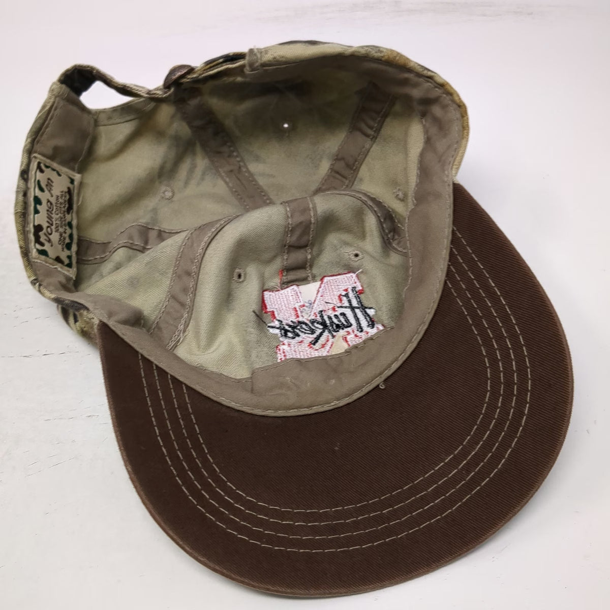 Nebraska Huskers NCAA Young An Cap Green One Size Camo Wrestling Slideback Hat