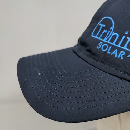 Trinity Solar Strapback Hat Blue OSFM Embroidered Laser Cut New Era