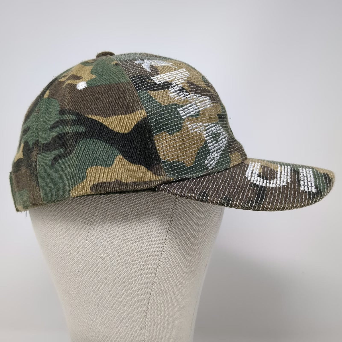 Island Crew Hawaii Baseball Cap Green One Size Camo HI Embroidery Strapback Hat