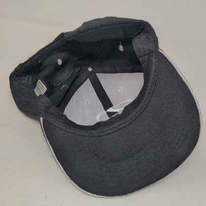 Lexus Strapback Hat Black OSFA Adjustable Embroidered Logo Vented Holes 6 Panel