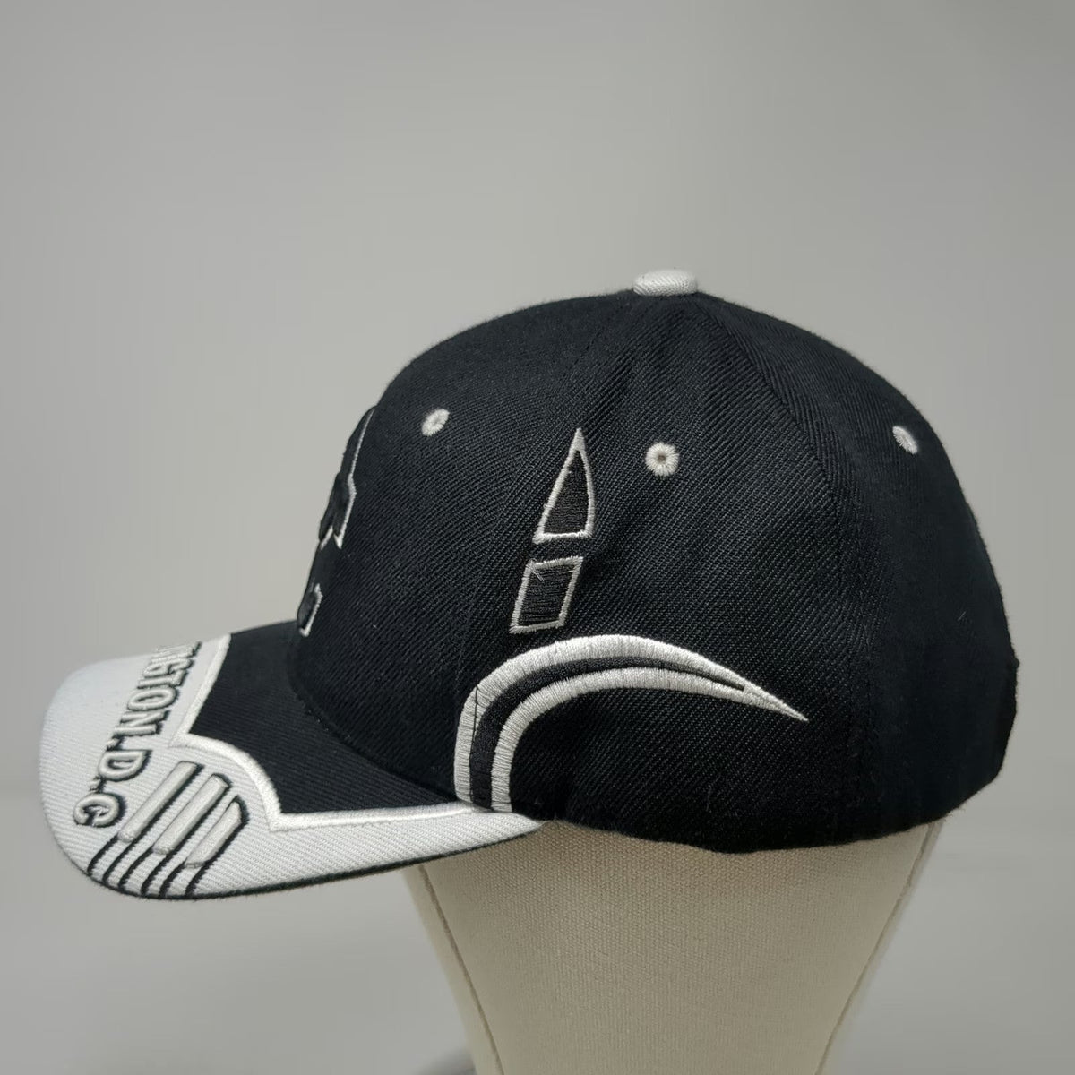 City Hunter Baseball Cap Black One Size Washington DC Embroidered Strapback Hat