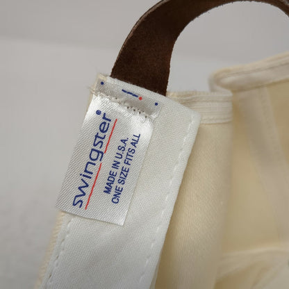 Swingster Baseball Cap Beige OSFM Beechcraft Suede Brim Leather Strapback Hat