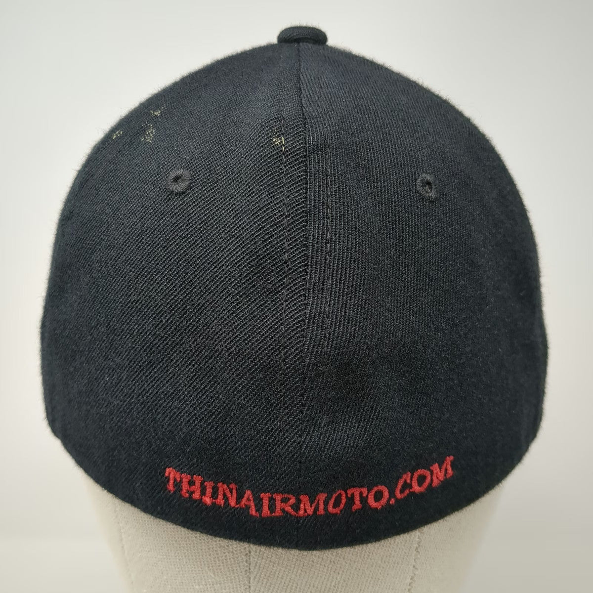 Flexfit Baseball Cap Black M Thin Air Motorsports Embroidered Hat Tan Underbrim