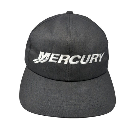 Mercury Snapback Hat Black One Size Adjustable Embroidered 6 Panel K-Products