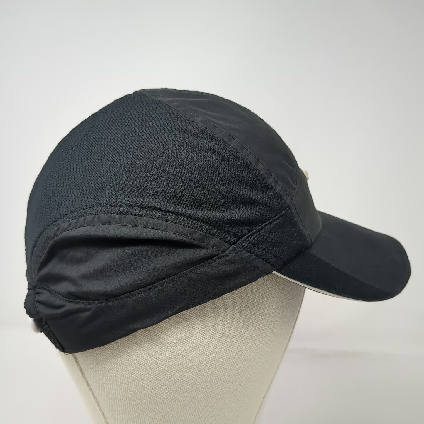 Nike Baseball Cap Black One Size Mesh Fit Dry Performance Swoosh Strapback Hat